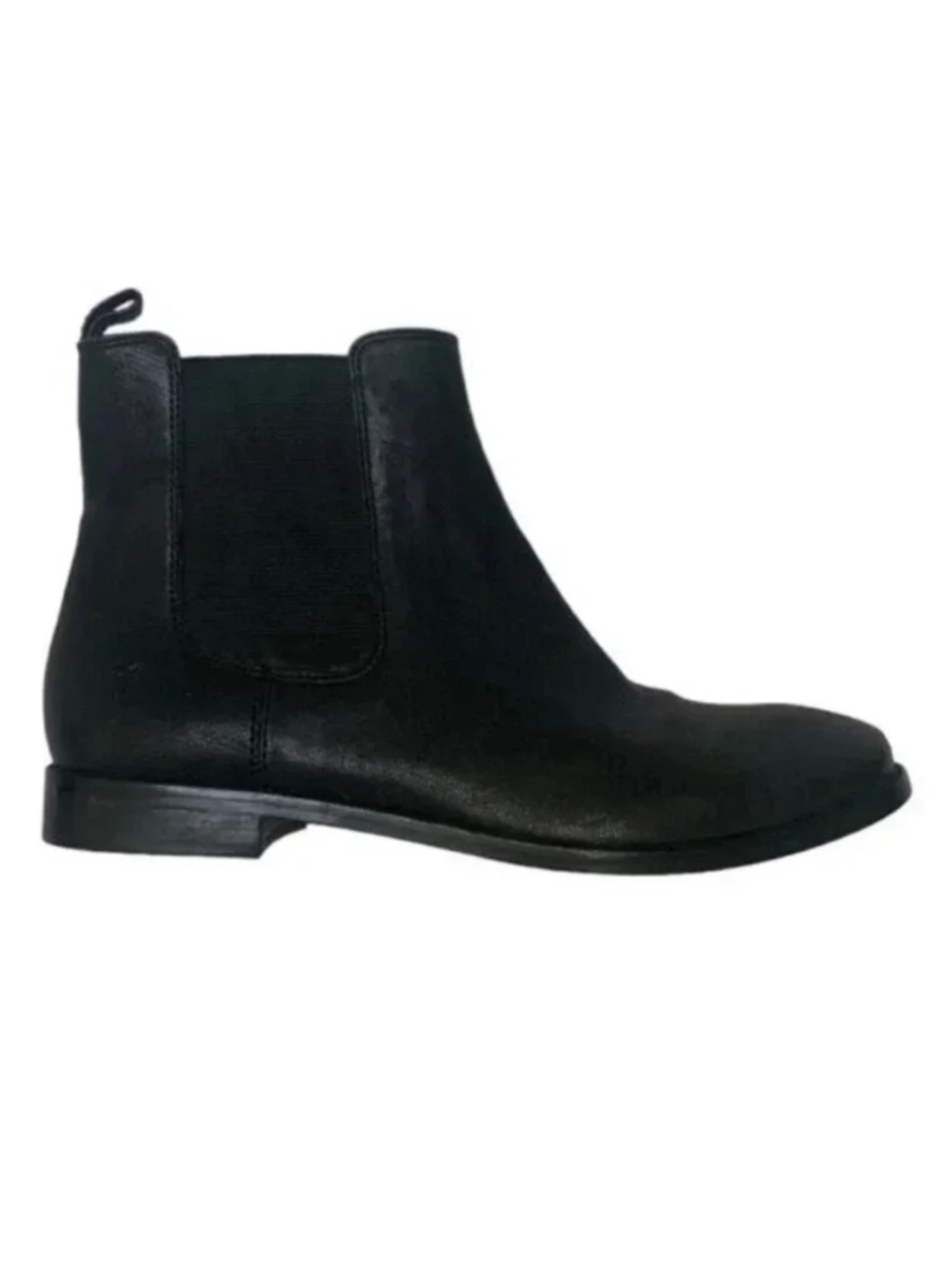 Frye Anna Chelsea  Black Leather Ankle Boot Pull On 8.5